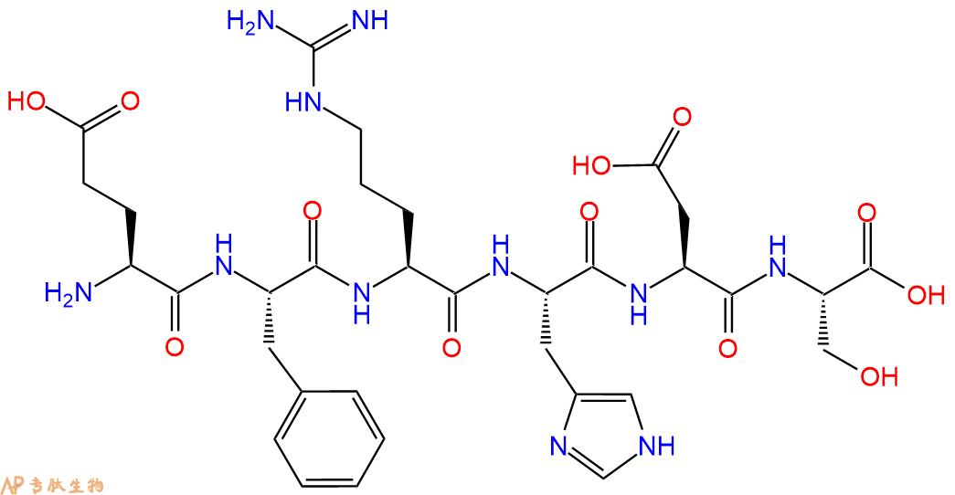 多肽EFRHDS的參數(shù)和合成路線|三字母為Glu-Phe-Arg-His-Asp-Ser|專肽生物產(chǎn)