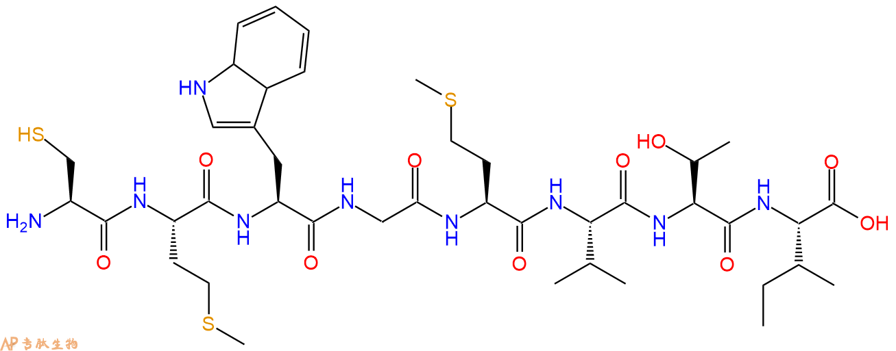 多肽CMWGMVTI的參數(shù)和合成路線|三字母為Cys-Met-Trp-Gly-Met-Val-Thr