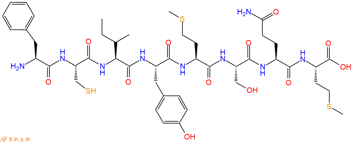 多肽FCIYMSQM的參數(shù)和合成路線|三字母為Phe-Cys-Ile-Tyr-Met-Ser-Gln