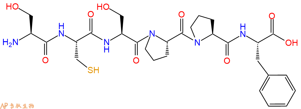 多肽SCSPPF的參數(shù)和合成路線|三字母為Ser-Cys-Ser-Pro-Pro-Phe|專肽生物產(chǎn)