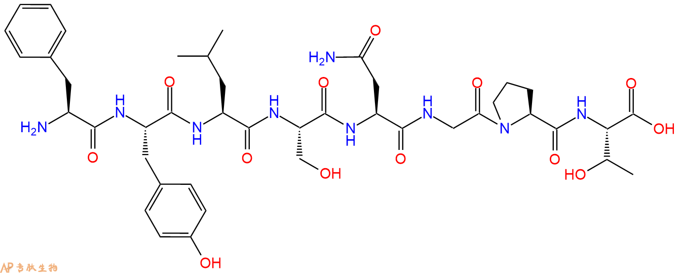 多肽FYLSNGPT的參數(shù)和合成路線|三字母為Phe-Tyr-Leu-Ser-Asn-Gly-Pro