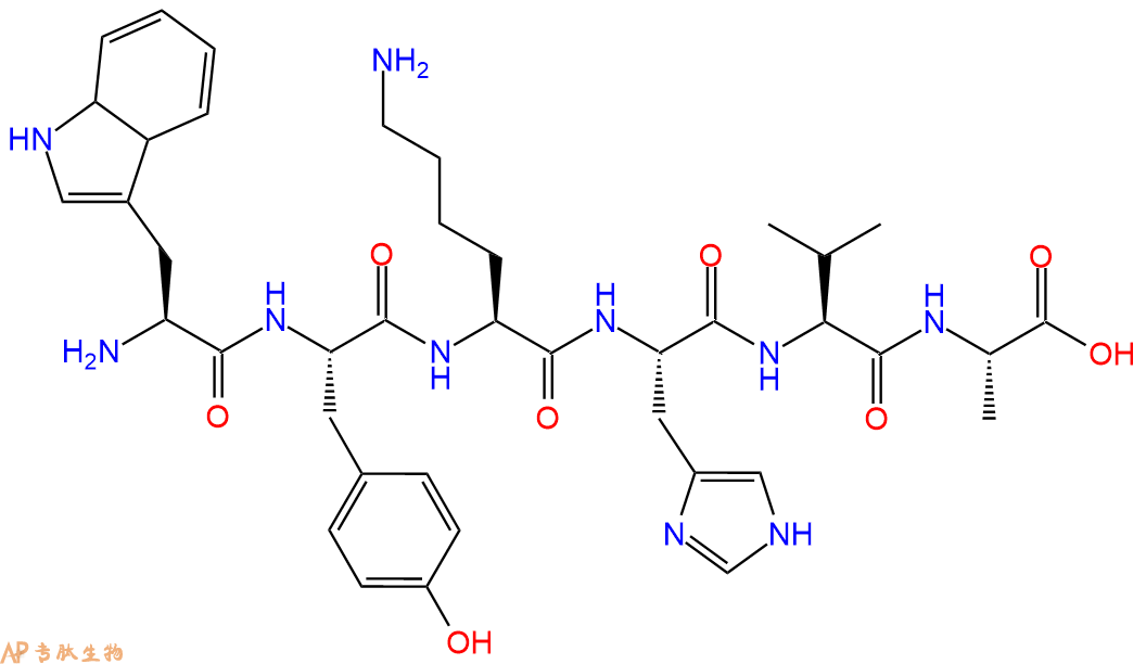 多肽WYKHVA的參數(shù)和合成路線|三字母為Trp-Tyr-Lys-His-Val-Ala|專肽生物產(chǎn)