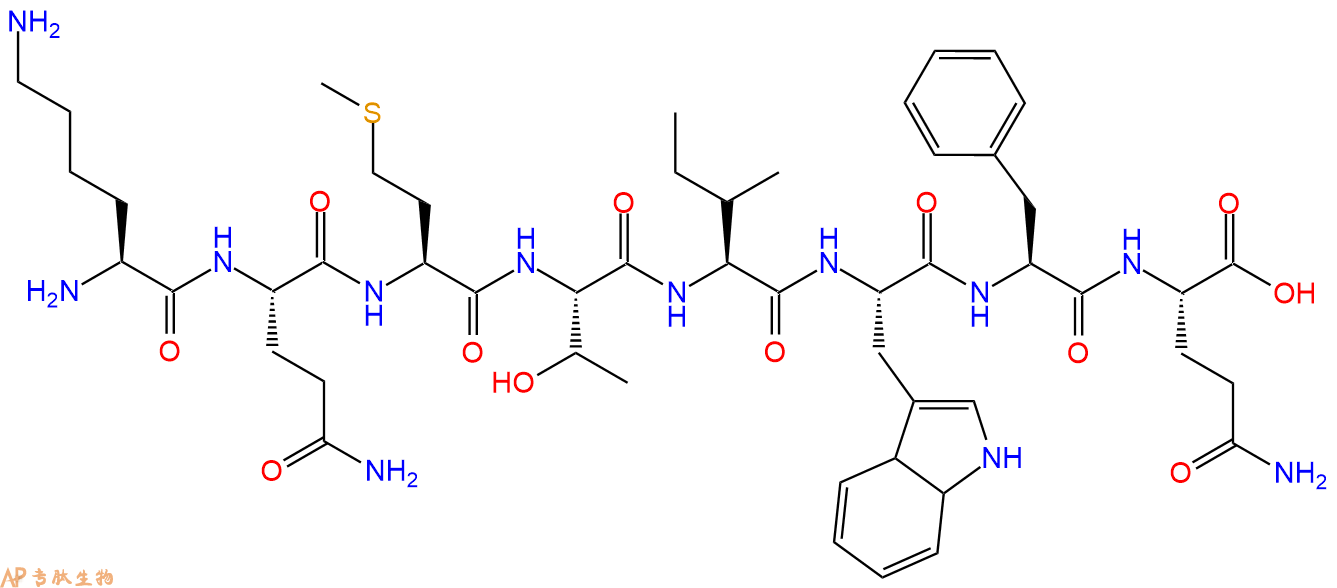 多肽KQMTIWFQ的參數(shù)和合成路線|三字母為L(zhǎng)ys-Gln-Met-Thr-Ile-Trp-Phe