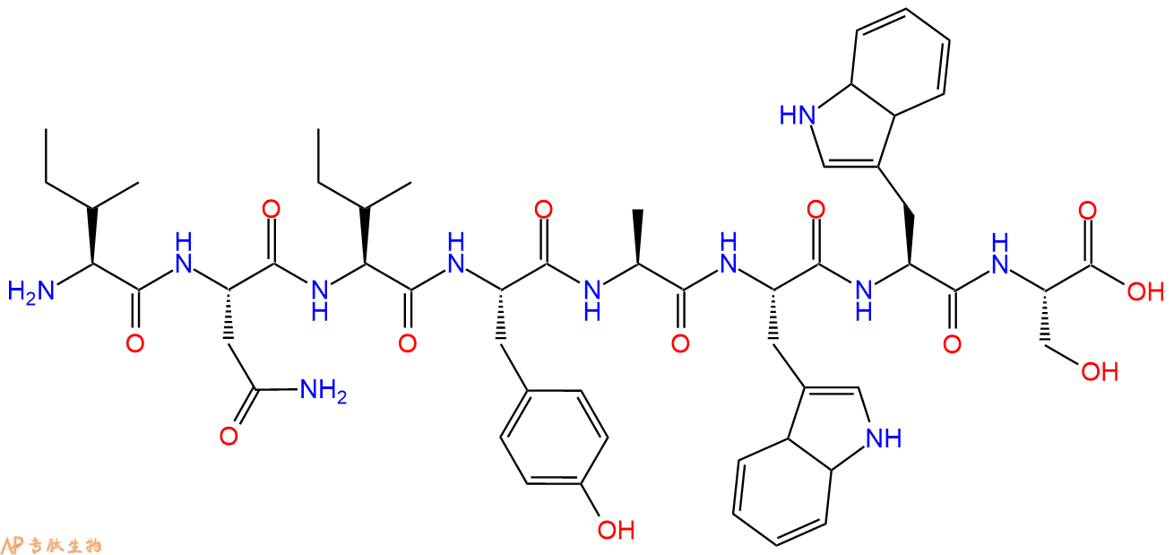 多肽INIYAWWS的參數(shù)和合成路線|三字母為Ile-Asn-Ile-Tyr-Ala-Trp-Trp