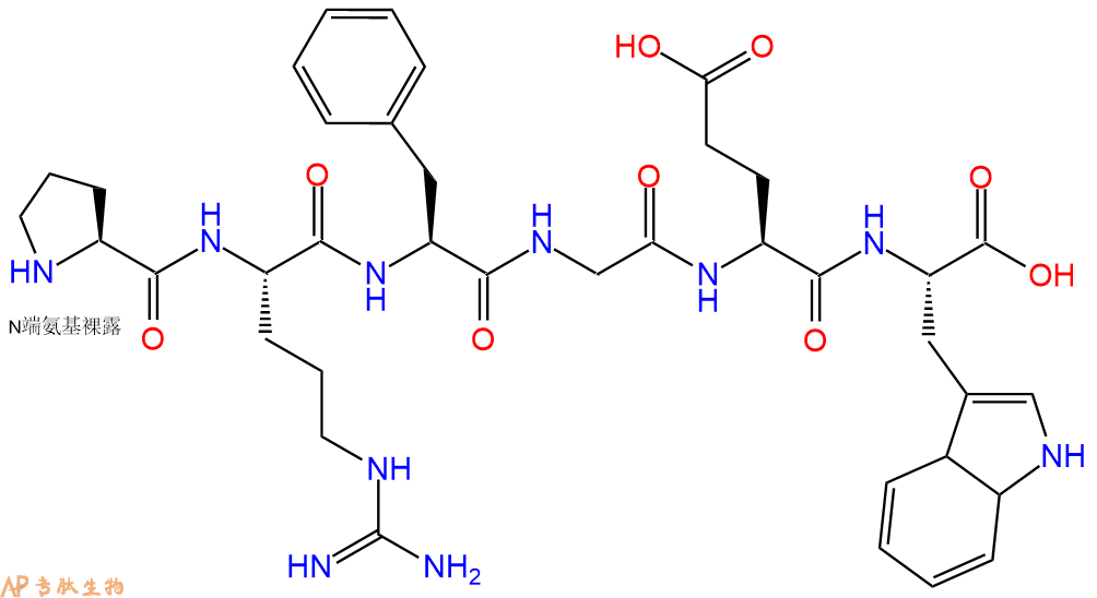 多肽PRFGEW的參數(shù)和合成路線|三字母為Pro-Arg-Phe-Gly-Glu-Trp|專肽生物產(chǎn)