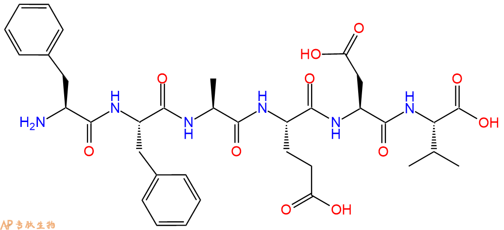 多肽FFAEDV的參數(shù)和合成路線|三字母為Phe-Phe-Ala-Glu-Asp-Val|專肽生物產(chǎn)