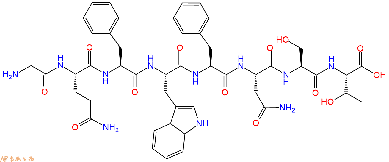 多肽GQFWFNST的參數(shù)和合成路線|三字母為Gly-Gln-Phe-Trp-Phe-Asn-Ser