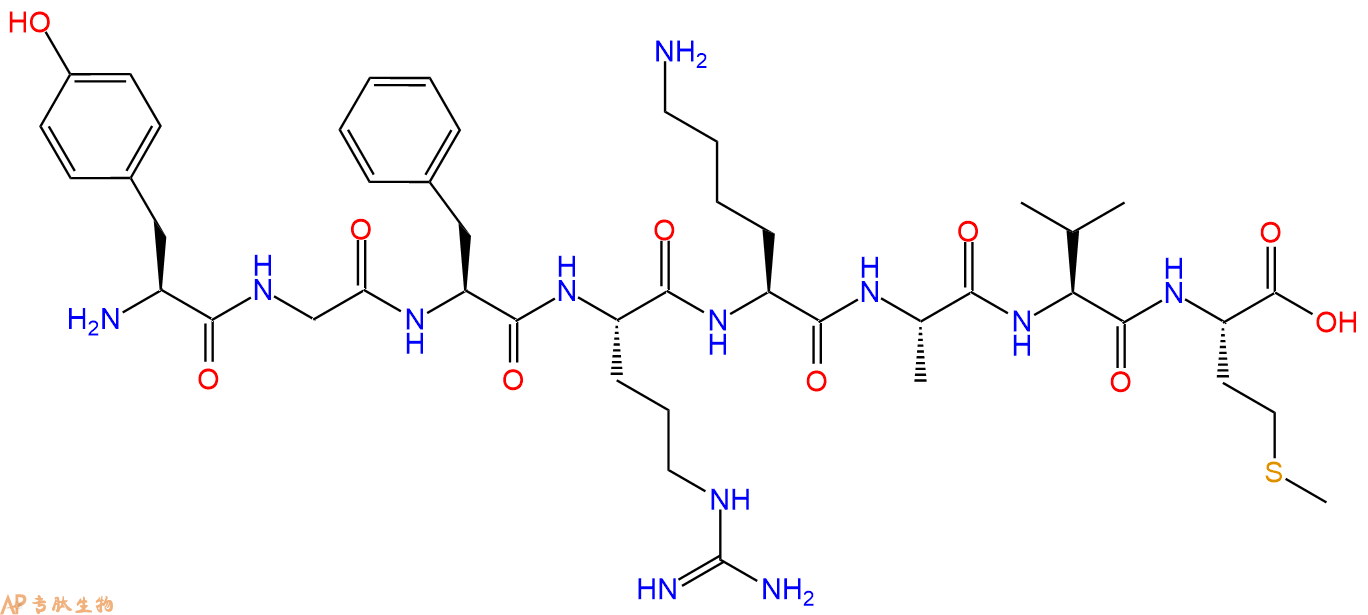 多肽YGFRKAVM的參數(shù)和合成路線|三字母為Tyr-Gly-Phe-Arg-Lys-Ala-Val