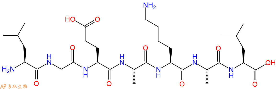 多肽LGEAKAL的參數(shù)和合成路線|三字母為Leu-Gly-Glu-Ala-Lys-Ala-Leu|