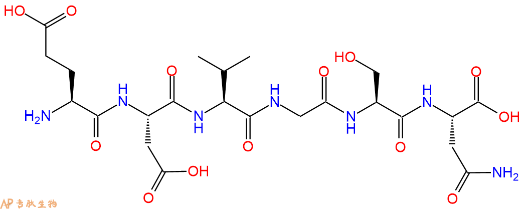 多肽EDVGSN的參數(shù)和合成路線|三字母為Glu-Asp-Val-Gly-Ser-Asn|專肽生物產(chǎn)