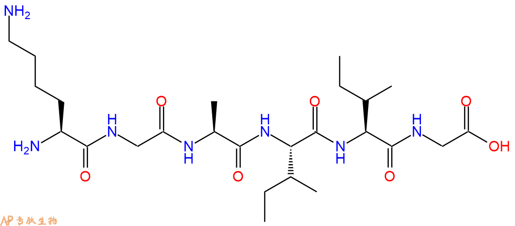 多肽KGAIIG的參數(shù)和合成路線|三字母為Lys-Gly-Ala-Ile-Ile-Gly|專肽生物產(chǎn)