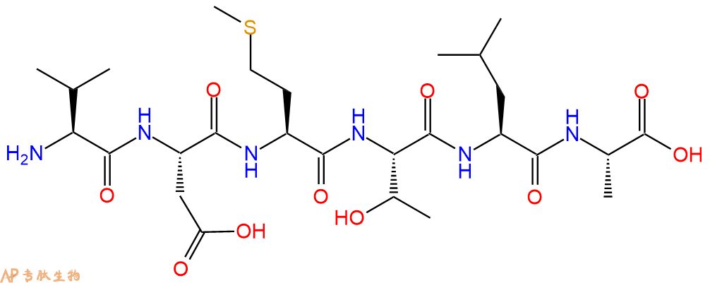 多肽VDMTLA的參數和合成路線|三字母為Val-Asp-Met-Thr-Leu-Ala|專肽生物產