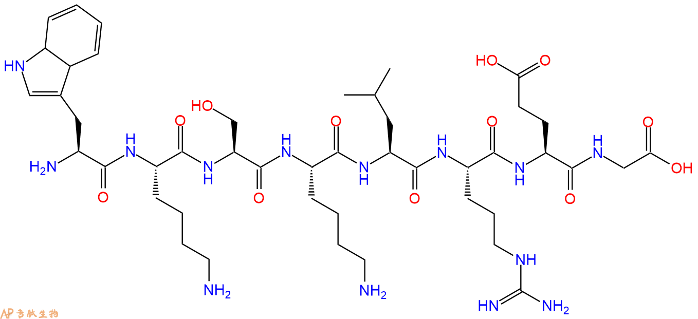 多肽WKSKLREG的參數(shù)和合成路線|三字母為T(mén)rp-Lys-Ser-Lys-Leu-Arg-Glu