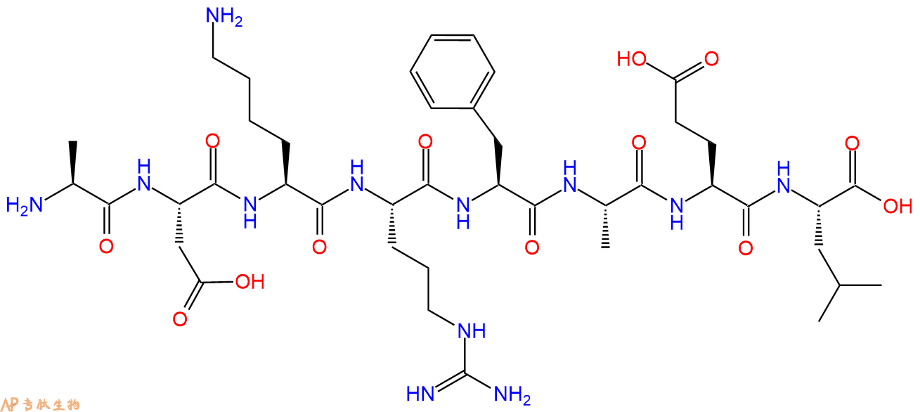 多肽ADKRFAEL的參數(shù)和合成路線|三字母為Ala-Asp-Lys-Arg-Phe-Ala-Glu