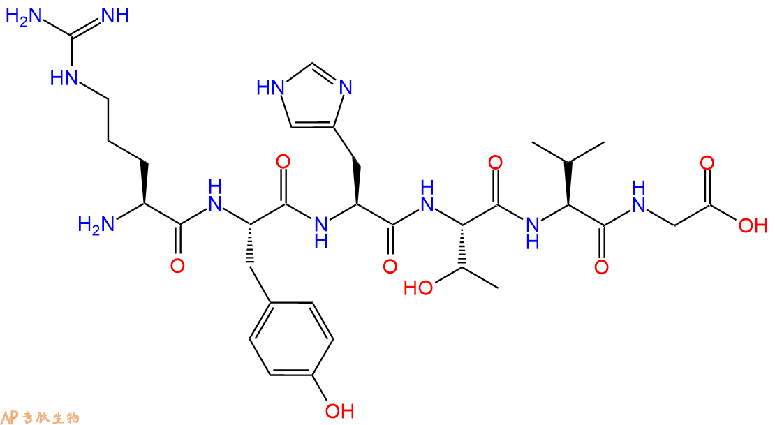 多肽RYHTVG的參數和合成路線|三字母為Arg-Tyr-His-Thr-Val-Gly|專肽生物產
