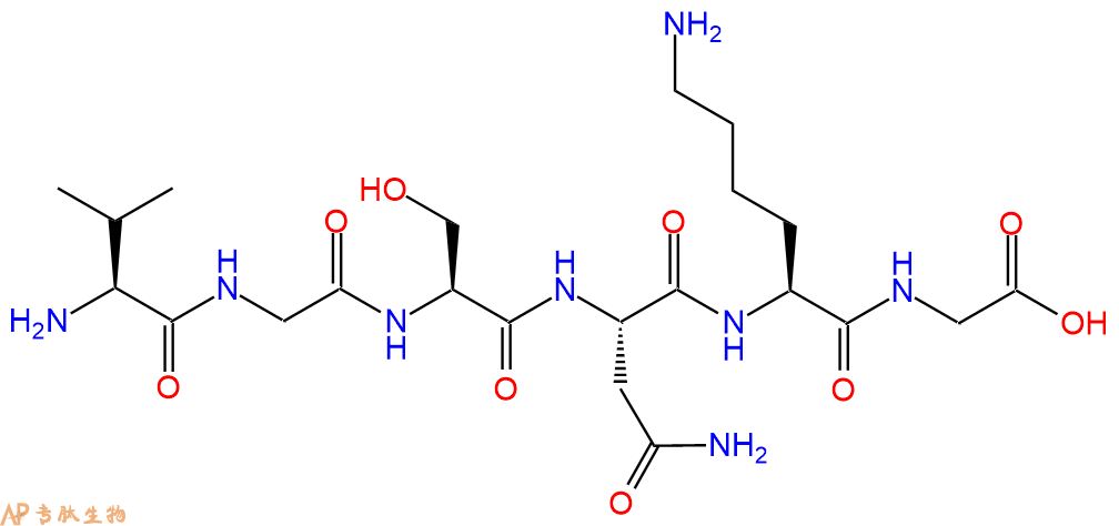 多肽VGSNKG的參數(shù)和合成路線|三字母為Val-Gly-Ser-Asn-Lys-Gly|專肽生物產(chǎn)