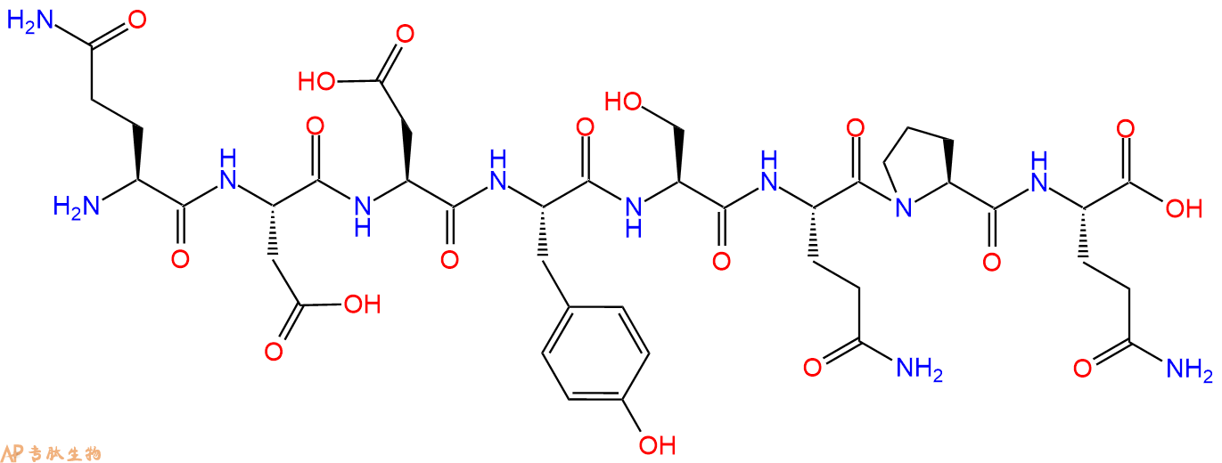 多肽QDDYSQPQ的參數(shù)和合成路線|三字母為Gln-Asp-Asp-Tyr-Ser-Gln-Pro