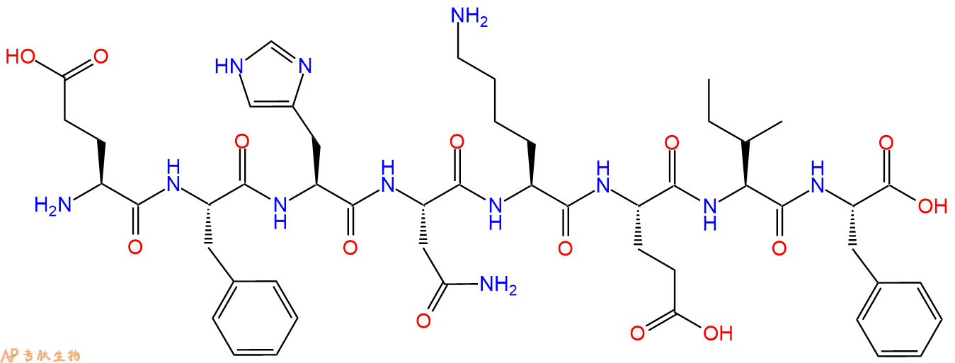 多肽EFHNKEIF的參數(shù)和合成路線|三字母為Glu-Phe-His-Asn-Lys-Glu-Ile