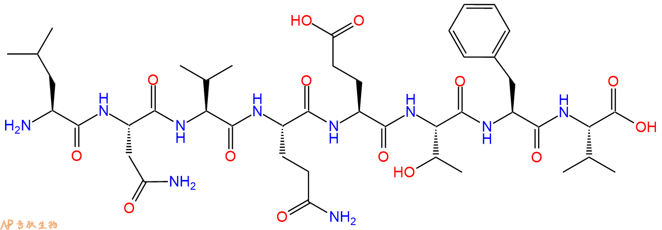 多肽LNVQETFV的參數(shù)和合成路線|三字母為Leu-Asn-Val-Gln-Glu-Thr-Phe