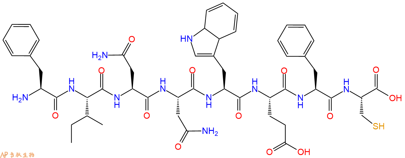 多肽FINNWEFC的參數(shù)和合成路線|三字母為Phe-Ile-Asn-Asn-Trp-Glu-Phe