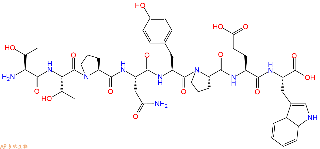 多肽TTPNYPEW的參數(shù)和合成路線|三字母為Thr-Thr-Pro-Asn-Tyr-Pro-Glu