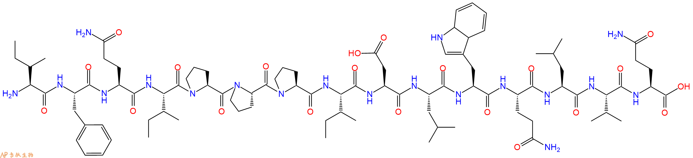 多肽IFQIPPPIDLWQLVQ的參數(shù)和合成路線|三字母為Ile-Phe-Gln-Ile-Pro-