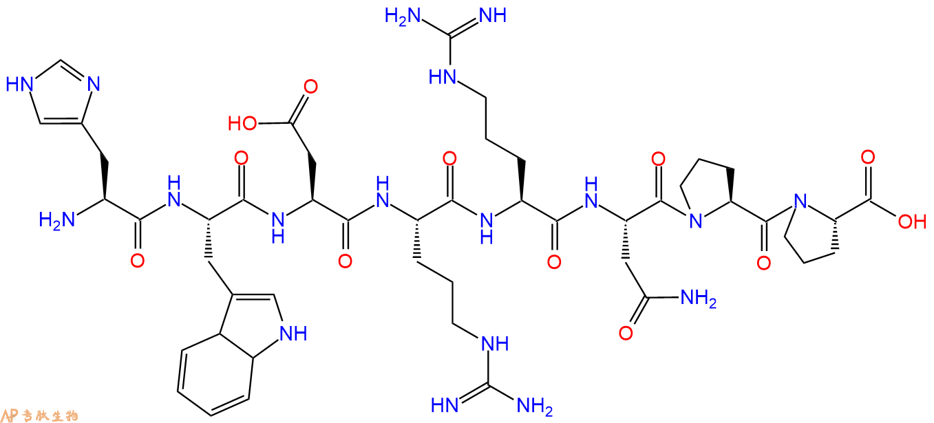 多肽HWDRRNPP的參數(shù)和合成路線|三字母為His-Trp-Asp-Arg-Arg-Asn-Pro