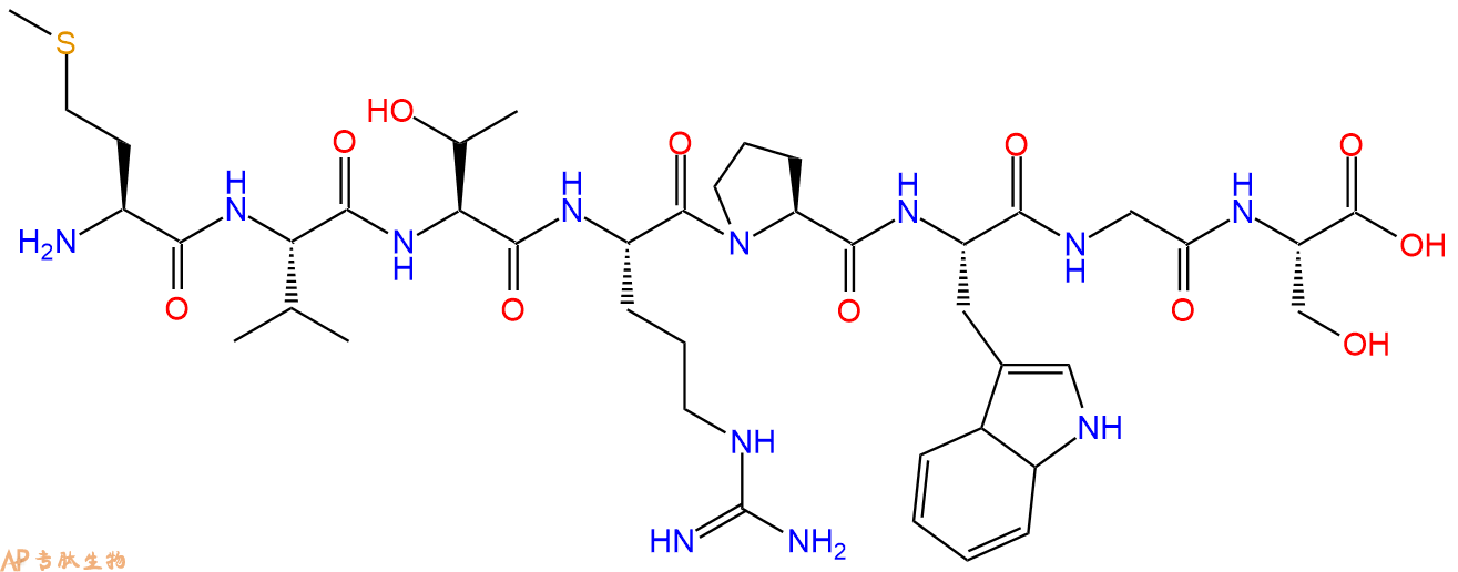 多肽MVTRPWGS的參數(shù)和合成路線|三字母為Met-Val-Thr-Arg-Pro-Trp-Gly