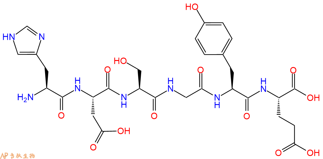 多肽HDSGYE的參數和合成路線|三字母為His-Asp-Ser-Gly-Tyr-Glu|專肽生物產