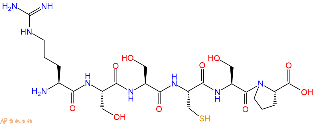 多肽RSSCSP的參數(shù)和合成路線|三字母為Arg-Ser-Ser-Cys-Ser-Pro|專肽生物產(chǎn)