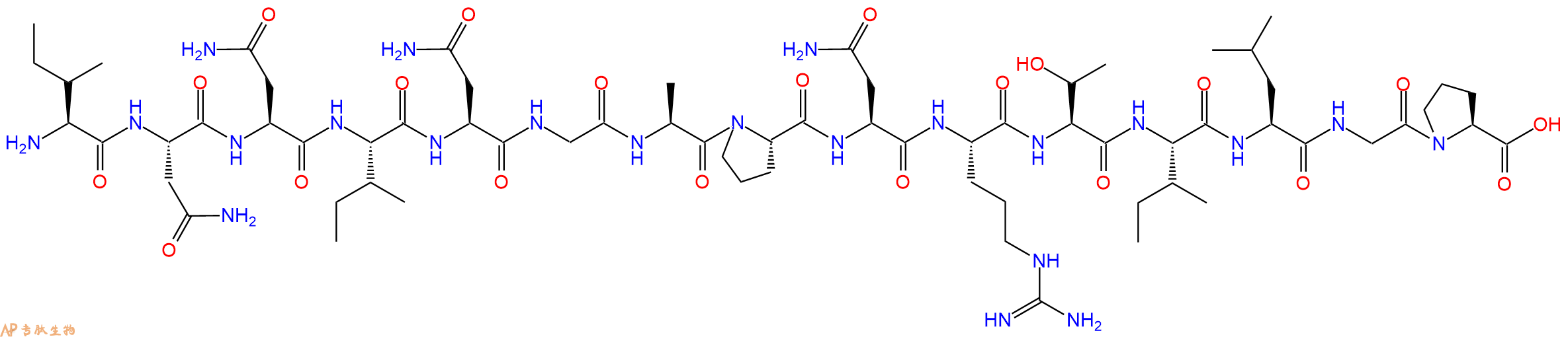多肽INNINGAPNRTILGP的參數(shù)和合成路線|三字母為Ile-Asn-Asn-Ile-Asn-