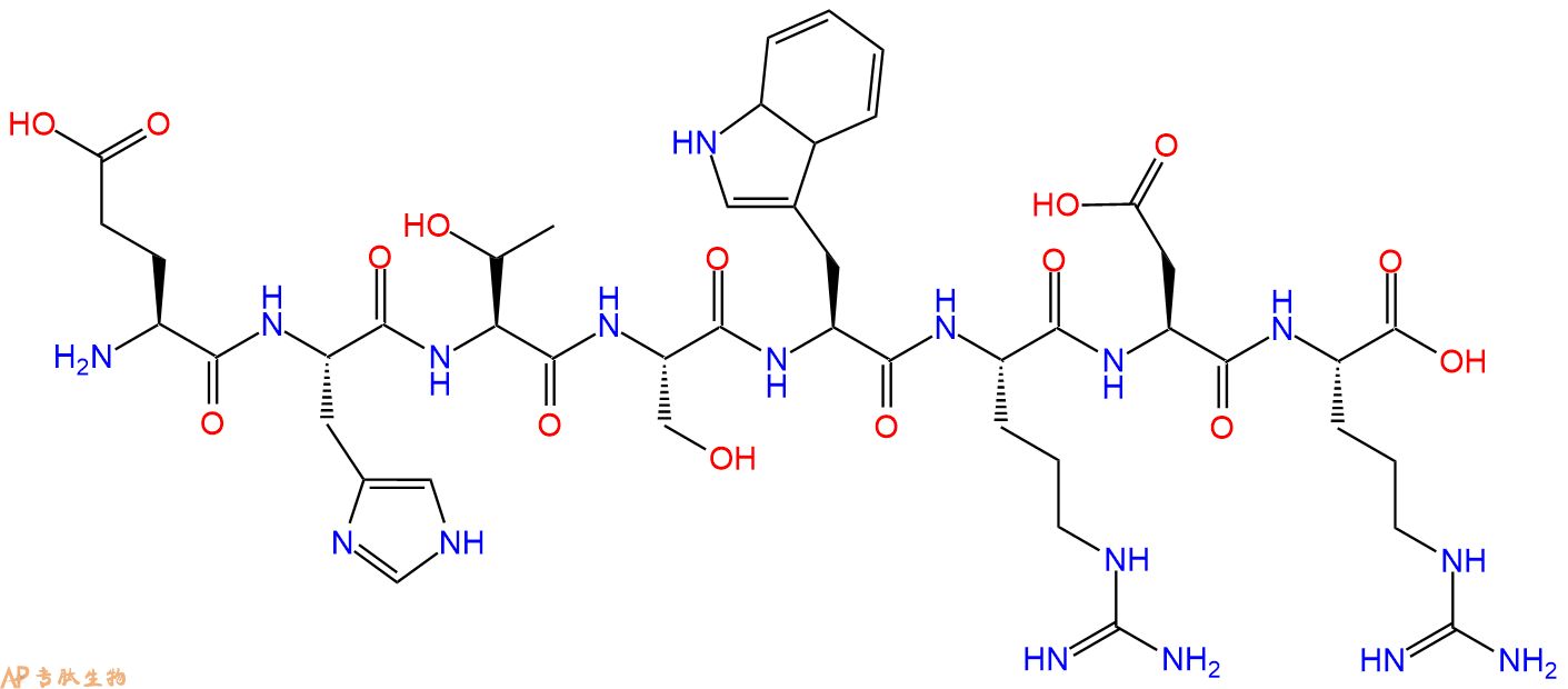 多肽EHTSWRDR的參數(shù)和合成路線|三字母為Glu-His-Thr-Ser-Trp-Arg-Asp