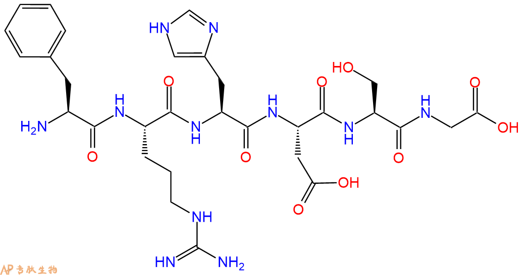 多肽FRHDSG的參數和合成路線|三字母為Phe-Arg-His-Asp-Ser-Gly|專肽生物產