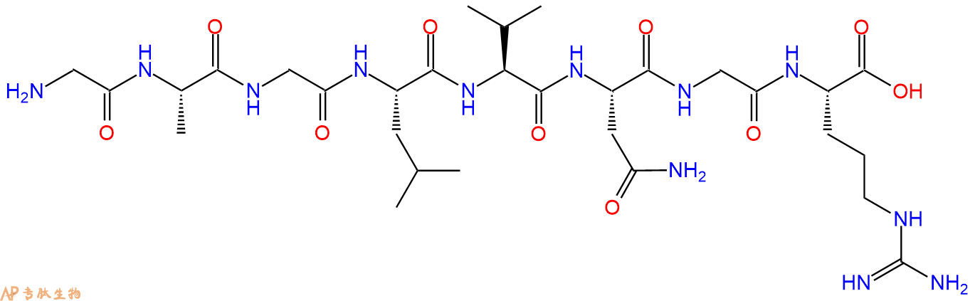 多肽GAGLVNGR的參數(shù)和合成路線|三字母為Gly-Ala-Gly-Leu-Val-Asn-Gly