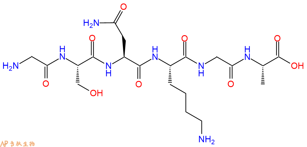 多肽GSNKGA的參數(shù)和合成路線|三字母為Gly-Ser-Asn-Lys-Gly-Ala|專肽生物產(chǎn)
