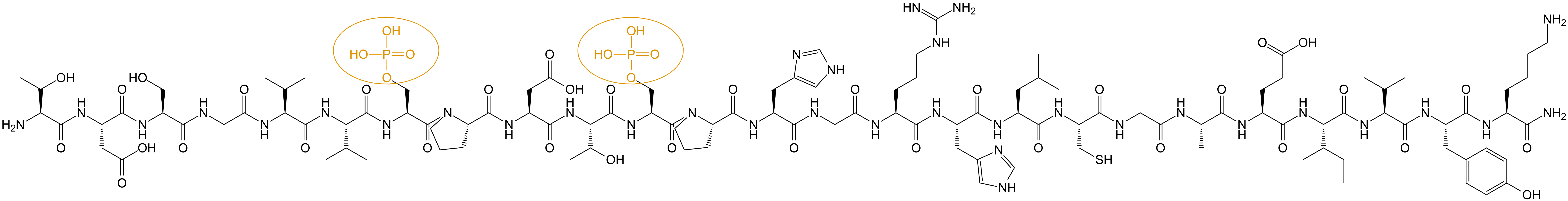 磷酸化多肽合成結構(專肽生物tsjxdd.com)