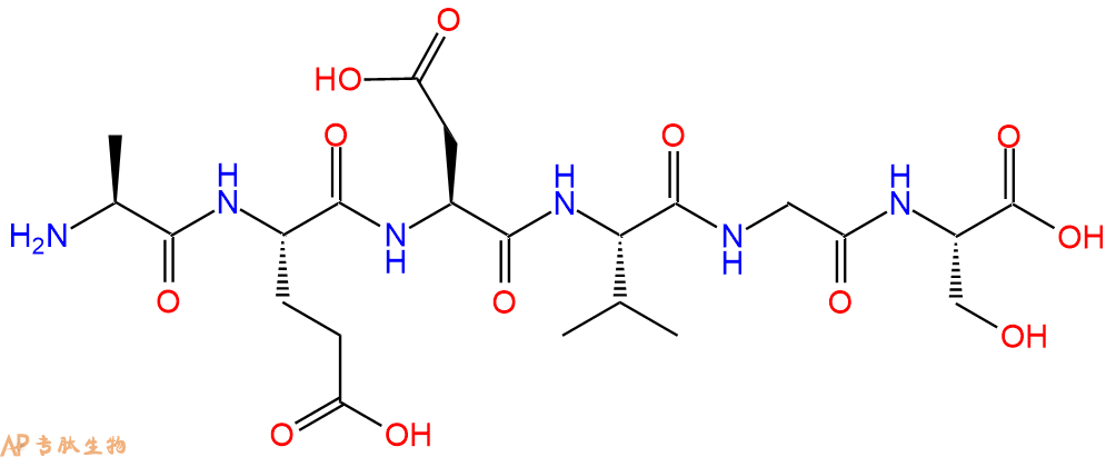 多肽AEDVGS的參數(shù)和合成路線|三字母為Ala-Glu-Asp-Val-Gly-Ser|專肽生物產(chǎn)