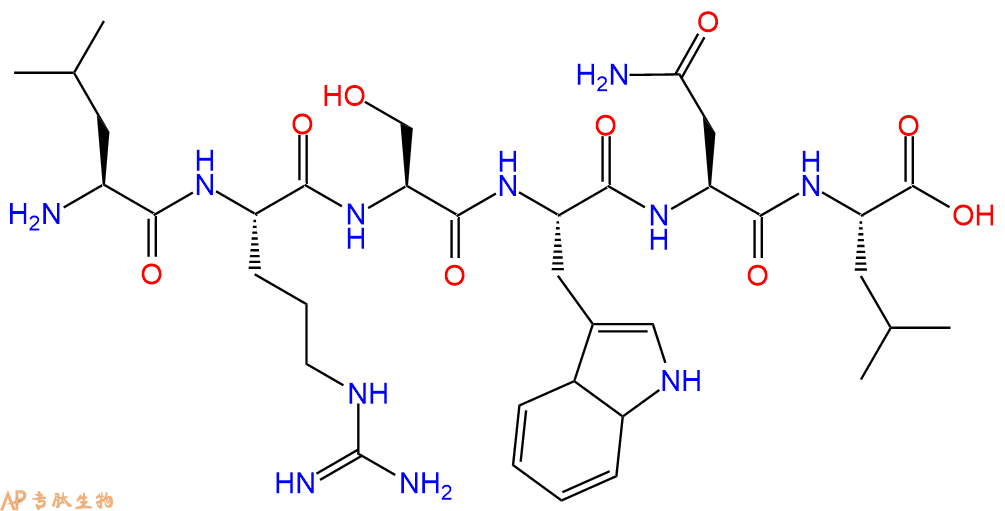 多肽LRSWNL的參數(shù)和合成路線|三字母為L(zhǎng)eu-Arg-Ser-Trp-Asn-Leu|專肽生物產(chǎn)