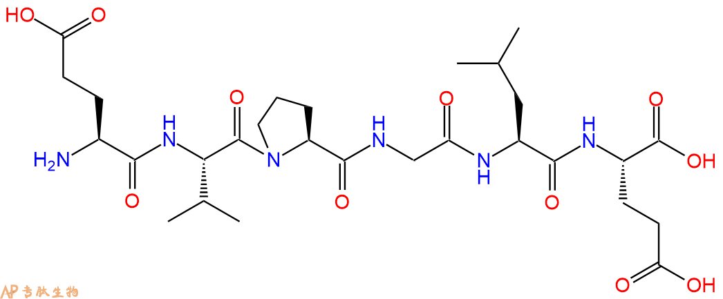 多肽EVPGLE的參數(shù)和合成路線|三字母為Glu-Val-Pro-Gly-Leu-Glu|專肽生物產(chǎn)