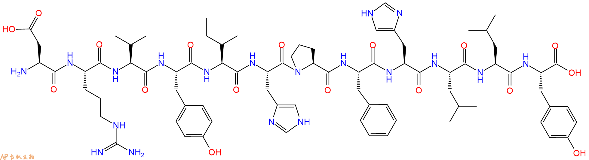 專肽生物產(chǎn)品血管緊張素Angiotensin(1-12)(mouse, rat)914910-73-9
