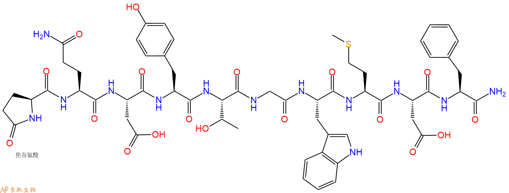 專(zhuān)肽生物產(chǎn)品雨蛙素Caerulein (desulfated)20994-83-6
