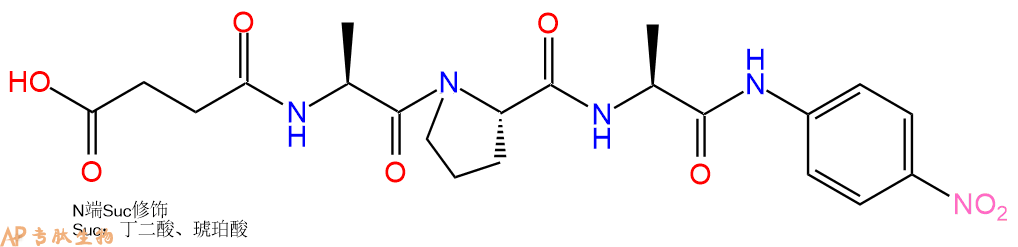 專肽生物產(chǎn)品三肽Suc-Ala-Pro-Ala-對硝基苯胺72682-79-2