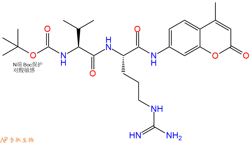 專肽生物產(chǎn)品二肽標(biāo)記肽Boc-Val-Arg-7-氨基-4-甲基香豆素113865-96-6