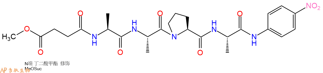 專肽生物產(chǎn)品四肽MeOSuc-Ala-Ala-Pro-Ala-對硝基苯胺99232-64-1