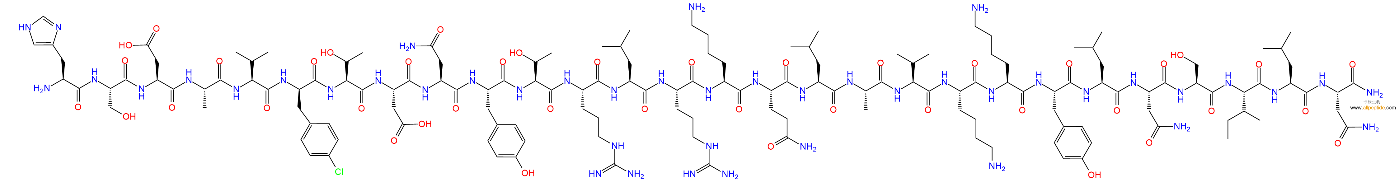 專肽生物產(chǎn)品血管活性腸肽[(4Cl)DPhe6, Leu17]VIP