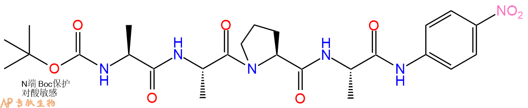 專肽生物產(chǎn)品四肽Boc-Ala-Ala-Pro-Ala-對(duì)硝基苯胺121570-42-1