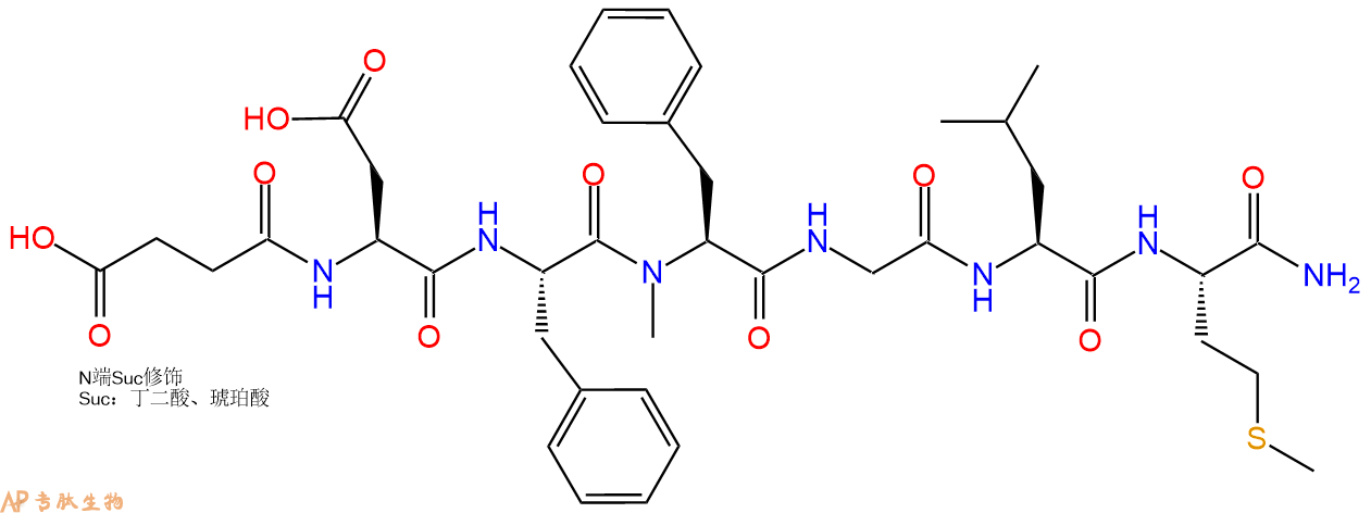 專肽生物產(chǎn)品[Succinyl-Asp6, NMePhe8]-Substance P (6-11)、Senktide106128-89-6