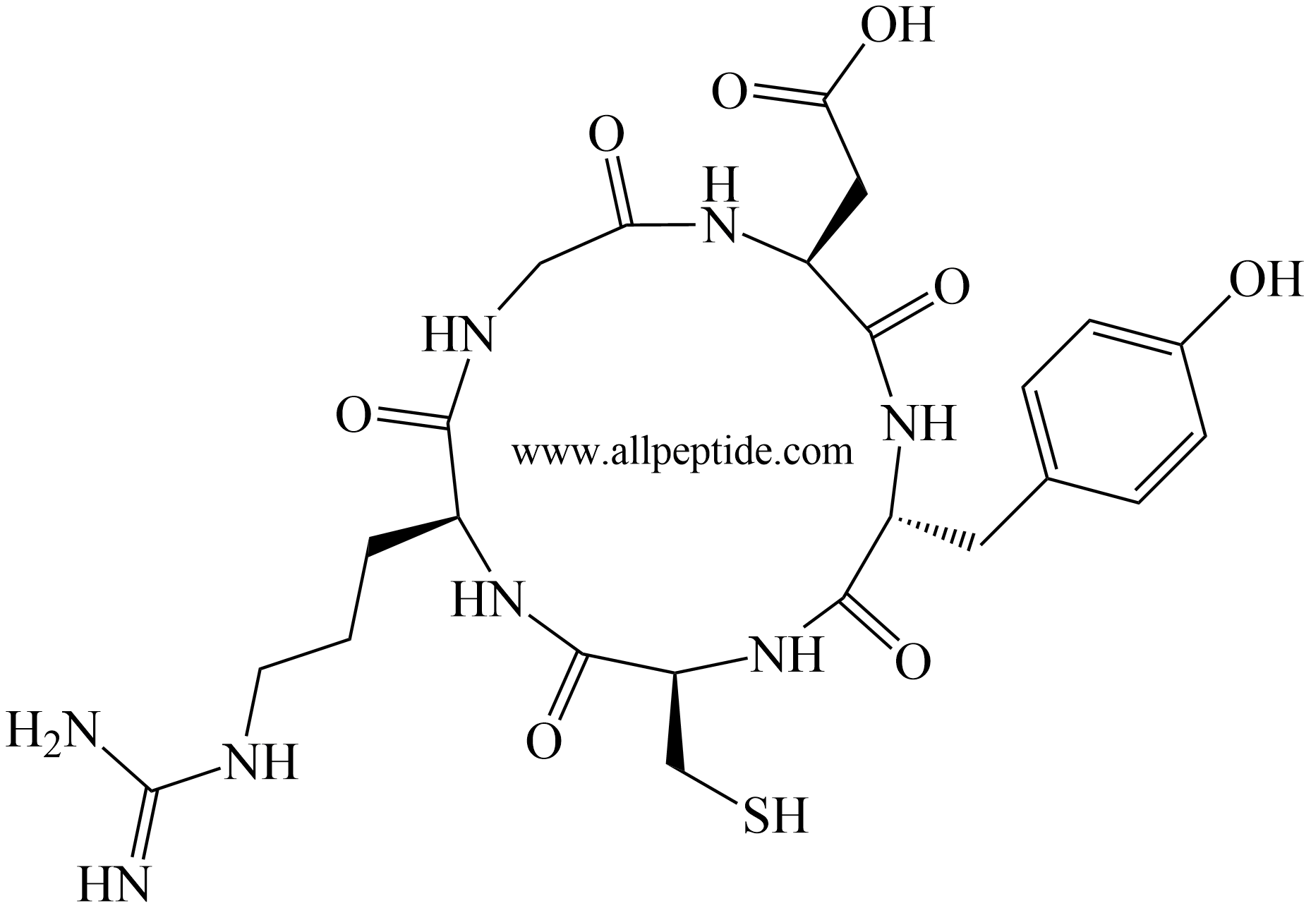 專肽生物產(chǎn)品c(RGD)環(huán)肽：c(RGDyC)