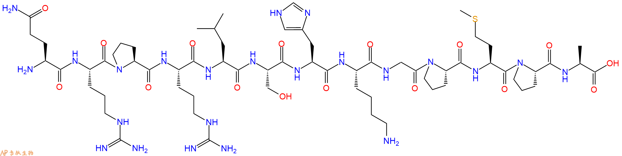 專肽生物產(chǎn)品愛帕琳肽、阿佩林肽：(Ala¹³)-Apelin-13 (human, bovine, mouse, rat)568565-11-7
