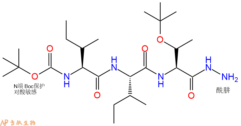 專肽生物產(chǎn)品三肽Boc-Ile-Ile-Thr(tBu)-NH-NH21253107-34-4
